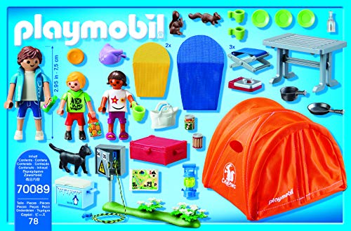 Playmobil Family Fun 70089 Family Camping Trip with Figures and many camping accessories, for Children Ages 4+