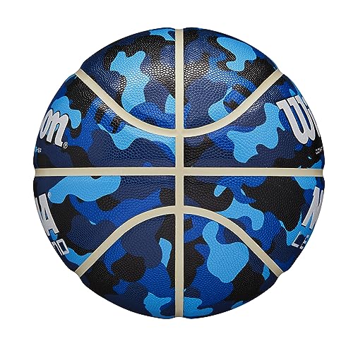 WILSON NCAA Legend Indoor/Outdoor Basketball - Blue Camo, Size 7-29.5"