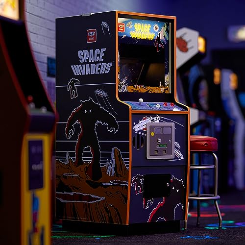 Quarter Arcades Official Space Invaders I 1/4 Sized Mini Arcade Cabinet by Numskull – Playable Replica Retro Arcade Game Machine – Micro Retro Console