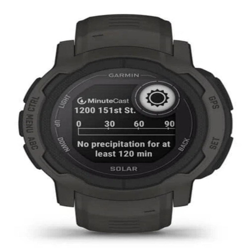 Garmin Instinct 2 SOLAR, Rugged GPS Smartwatch, Built-in Sports Apps and Health Monitoring, Solar Charging and Ultratough Design Features, Graphite