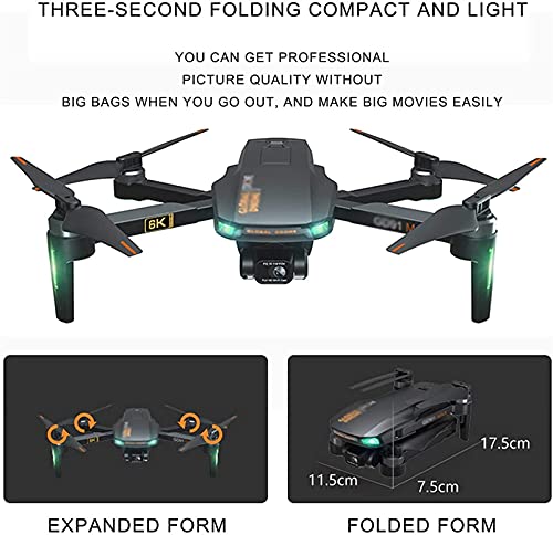 Drones Positioning Aerial Camera 6K High-Definition Professional Large 3000M Brushless Power Three-Axis Anti-Shake Gimbal Remote Control Aircraft Real-Time Video RC Aircraft with Alt