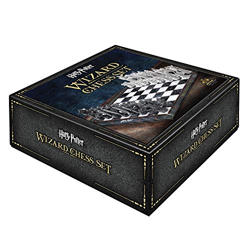 The Noble Collection Harry Potter Wizard Chess Set - Includes Chess Piece Storage Bags - Officially Licensed Harry Potter Film Set Movie - Gifts for Harry Potter Fans