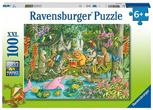 Ravensburger 13367 Rainforest River Band XXL 100 Piece Jigsaw Puzzle, Black
