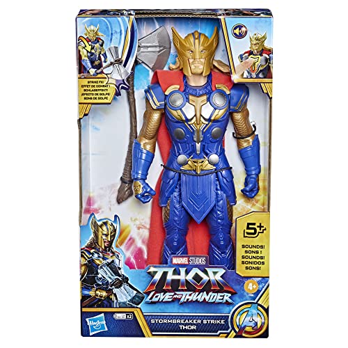 Marvel Studios' Thor: Love and Thunder Stormbreaker Strike Thor Electronic Figure 30 cm Children 4 Years and Up