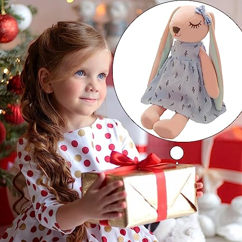 Simmpu Cute Rabbit Plush Toy,Creative Kawaii Rabbit Toys,Bunny with Beautiful Skirt,Long Ear Rabbits Soft Plush Muppet,Big Eared Bunny Stuffed Doll, for Girl Kids Birthday Gifts (35cm,Blue)