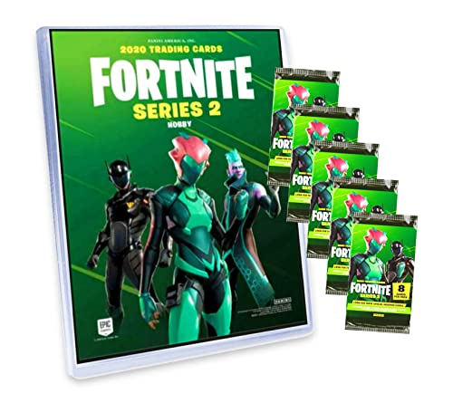 Panini Fortnite Cards Series 2 Trading Cards - Trading Cards (1 Folder + 5 Boosters)