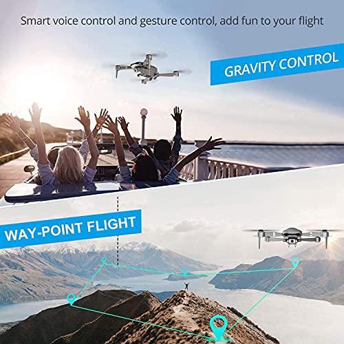 4DRC F3 GPS Drone for Adults with 4K Camera 5G FPV Live Video for Beginners, Foldable RC Quadcopter with Auto Return Home, Follow Me,Dual Cameras,Tap Fly,2 Batteries, Includes Carrying Case