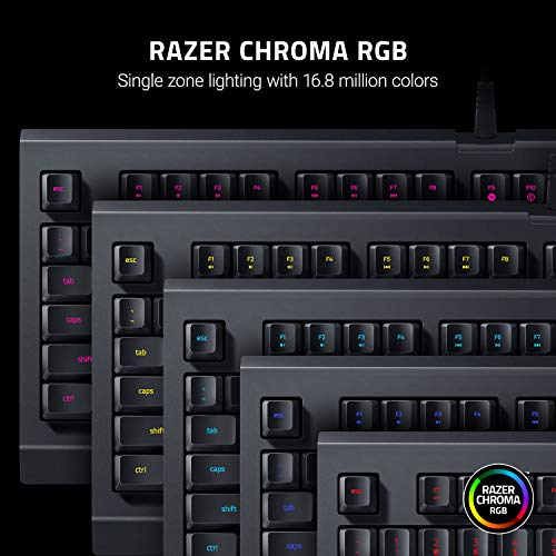 Razer Cynosa Lite - Essential Gaming Keyboard (Fully Programmable, RGB Chroma Lighting, Gaming Grade Keys, 10 Key Roll-Over, Spill Resistant) UK Layout | Black