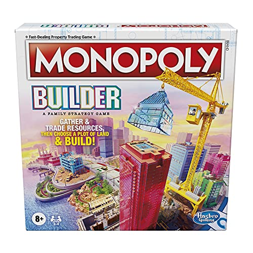 Monopoly Builder Board Game, Strategy Game, Family Game, Games for Children, Fun Game to Play, Family Board Games