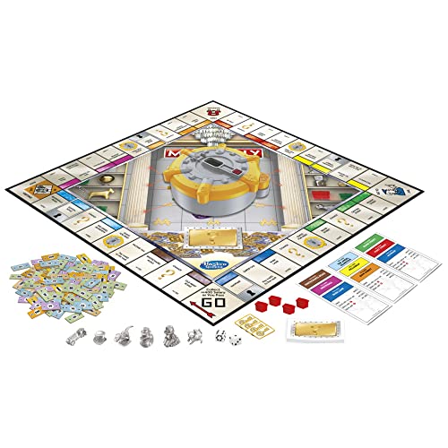 Monopoly Secret Vault Board Game for Kids Ages 8 and Up, Family Board Game for 2-6 Players, Includes Vault