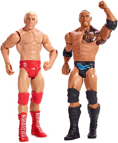 WWE Wrestling Toy - Wrestlemania 6 Inch Deluxe Action Figure 2 Pack - Rick Flair vs The Rock