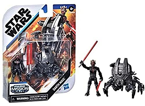 Star Wars Hasbro Mission Fleet Gear Class Darth Maul Sith Probe Pursuit 6-cm-scale Figure and Vehicle, Children Aged 4 and Up,