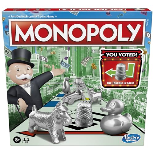 Monopoly Game, Family Board Game for 2 to 6 Players, Monopoly Board Game for Kids Ages 8 and Up, Package May Vary