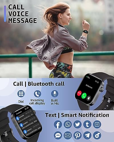 AZTTKIA Smart Watch for Men Women Answer/Make Calls, 1.85" Smartwatch, Fitness Tracker Watch with Heart Rate Sleep Monitor, 140+Sports, IP68 Waterproof Step Counter Watch Compatible with Android IOS