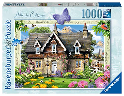 Ravensburger Country Cottage Collection No.15 Hillside Cottage 1000 Piece Jigsaw Puzzles for Adults and Kids Age 12 Years Up