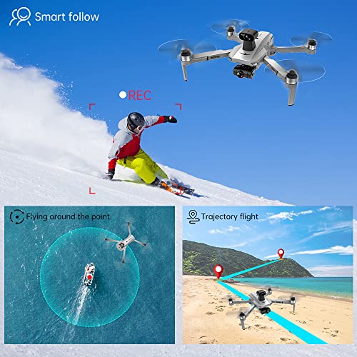 Teeggi KF102 MAX GPS Drones with Camera for Adults 4K HD, 360° Laser Obstacle Avoidance, 2-Axis Gimbal, Follow Me, FPV Professional Drone Quadcopter, 3 Batteries