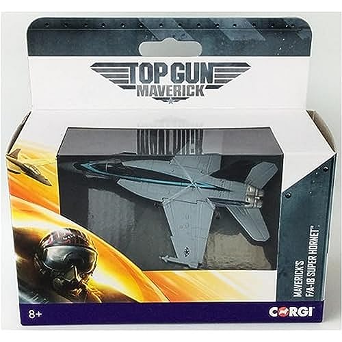 Corgi Diecast Top Gun Maverick's F/A-18 Super Hornet Fit The Box Scale Aircraft Display Model CP90601