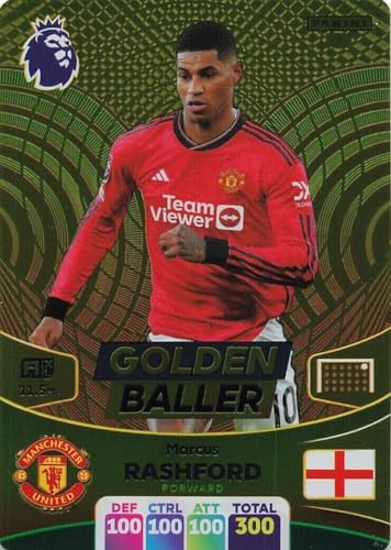 Panini Premier League 2023 2024 Marcus Rashford Golden Baller Trading Card