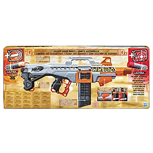 Nerf Ultra Select Fully Motorized Blaster, Fire 2 Ways, Includes Clips and Darts, Compatible Only with Nerf Ultra Darts