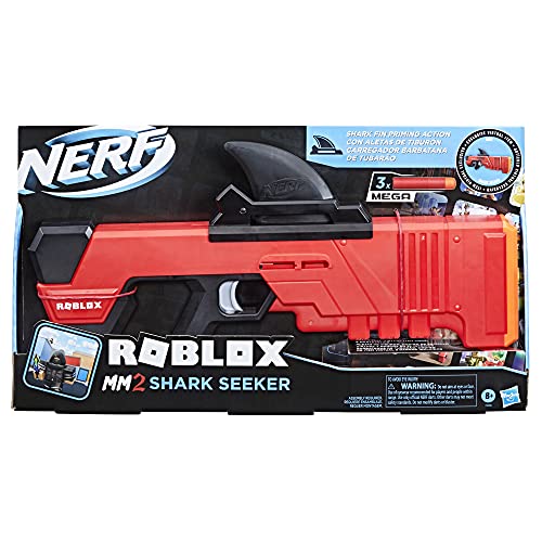 Nerf Roblox MM2 Shark Seeker Dart Blaster Shark Fin Action 3 Mega Darts Code to Activate Virtual In-Game Item F2489EU4