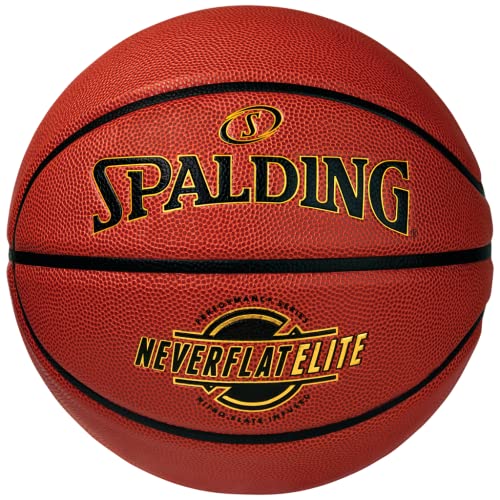 Spalding – NeverFlat Elite - Basketball ball - Size 7 - Basketball - Certified ball - Material COMPOSITE – Indoor/Outdoor – Excellent grip - Official weight and size - Stays inflated longer