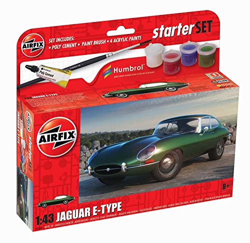 AirFix 1:43 Scale Starter Set - Jaguar E-Type, Green