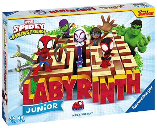 Ravensburger Spiderman and His Amazing Friends Junior Labyrinth - The Moving Maze Family Board Game for Kids Age 4 Years Up [Amazon Exclusive]