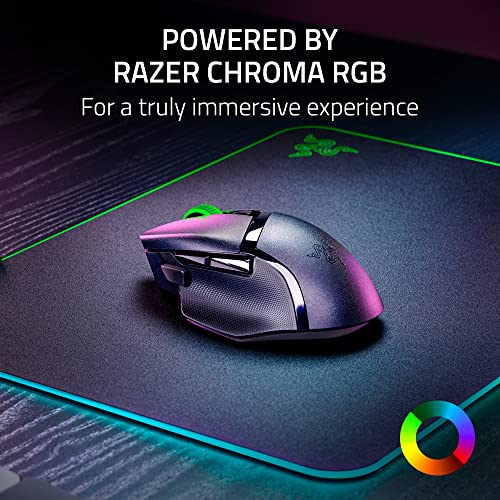 Razer Basilisk V3 X HyperSpeed - Customizable Wireless Gaming Mouse (Iconic Ergonomic Form with 9 Customisable Controls, HyperSpeed Wireless, 5G Advanced 18K Optical Sensor, Chroma RGB) Black