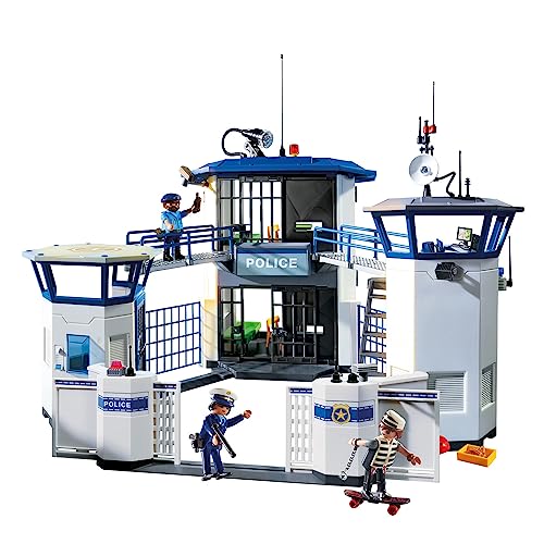 Playmobil 6919 City Action Police Headquarters with Prison, police gifting toy, fun imaginative role play, playsets suitable for children ages 4+