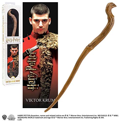 The Noble Collection Official Harry Potter - Victor Krum Wand With Bookmark