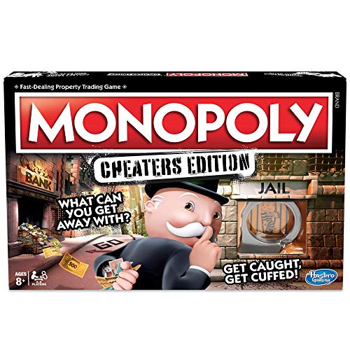 Hasbro Gaming Monopoly Game: Cheaters Edition Board Game Ages 8 and Up, 2 Players