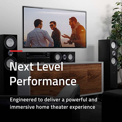 Fluance Reference High Performance Surround Sound Home Theater 5.0 Channel Speaker System including 3-Way Floorstanding Towers, Center Channel, and Rear Surround Speakers - Black Ash (XL8HTB)