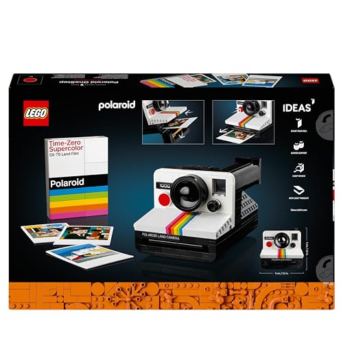 LEGO Ideas Polaroid OneStep SX-70 Camera Vintage Model Kit for Adults to Build, Collectible Set, Creative Activity, Valentine's Day Treat, Photography Gifts for Men, Women, Him, Her & Teens 21345