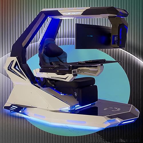 CSTAL Luxury Zero Gravity Gaming Chair, Ergonomic Regulatory E-Sports Chair, Computer Cockpit Chair, Boss Office Chair, with Massage + Pedals