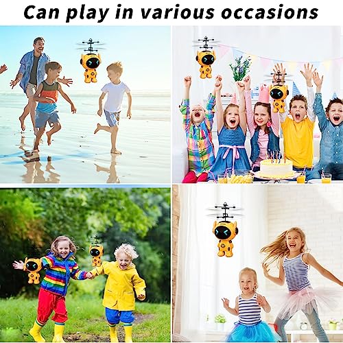 Flying Ball Robot Drone for Kids - Mini Induction Rc Flying Toy Boys Girls Gifts,Rechargeable Ball Drone Infrared Induction Helicopter for Indoor and Outdoor Games with Remote