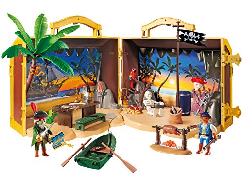 Playmobil 70150 Take Along Pirates Treasure Island, Fun Imaginative Role-Play, PlaySets Suitable for Children Ages 4+