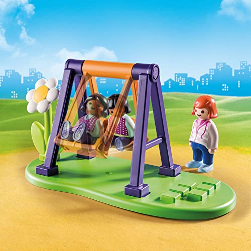 Playmobil 71157 1.2.3 Playground, with Swing and Slide, Early Development, Fun Imaginative Role-Play, PlaySets Suitable for Children Ages 4+