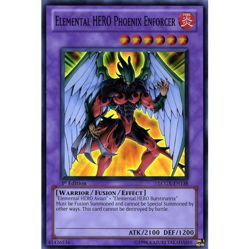 LCGX-EN138 Unlimited Ed Elemental Hero Phoenix Enforcer Super Rare Card - (Legendary Collection 2 YuGiOh Single Card)