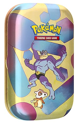 Pokémon TCG: Scarlet & Violet—151 Mini Tin – Machamp (2 Booster Packs, 1 Coin & 1 Art Card)