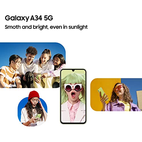 Samsung Galaxy A34 5G Mobile Phone 6.6 Inch Super AMOLED screen 256GB Awesome Violet 3Y Extended Manufacturer Warranty with Buds2 White