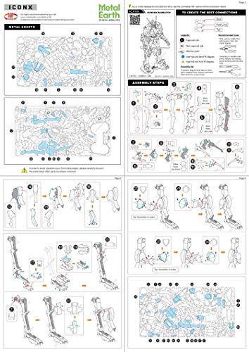 Metal Earth Premium Series Gundam Barbatos 3D Metal Model Kit Bundle with Tweezers Fascinations