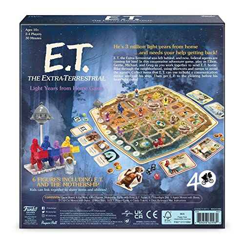 Funko Signature Games: E.T. Light Years from Home Cooperative Strategy Board Game For Children And Adults (Ages 10+) Ideal for 2-4 Players With a 30 Minute Game Time For Family Fun 62998