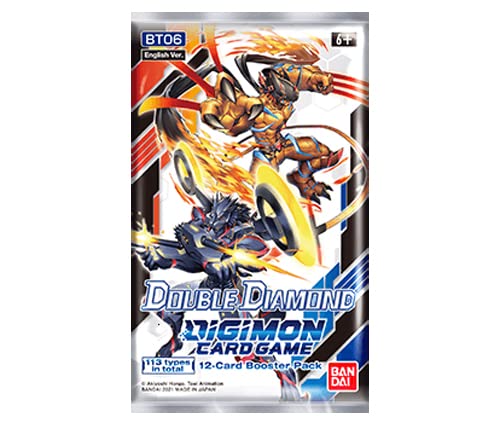 Bandai BCL2588562 Digimon Card Game-Double Diamond Booster BT06, Multi