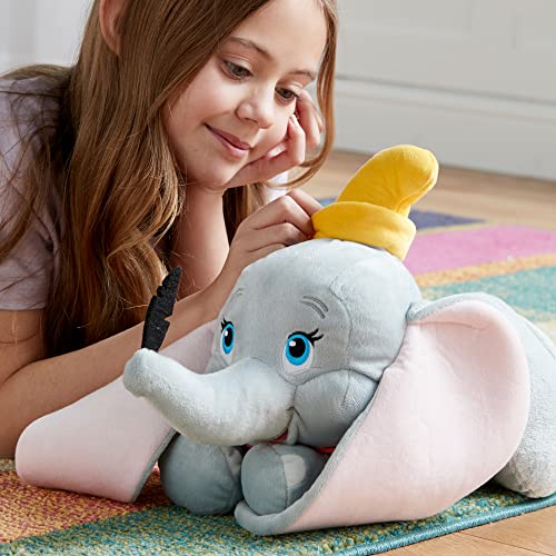 Disney Store Official Dumbo Medium Soft Toy for Kids, 44cm/17”, Plush Cuddly Classic Character, Baby Elephant with Iconic Hat, Embroidered Details and Soft Feel Finish