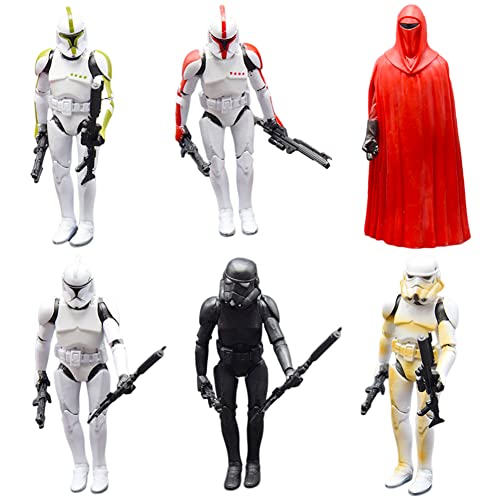 Figures Set, 6 Pcs Animated Collection Toy, Darth Vader Darth Maul Figurine For Birthday Decoration Supplies Cake Topper Pvc Collectible Model Ornaments For Kids Gifts