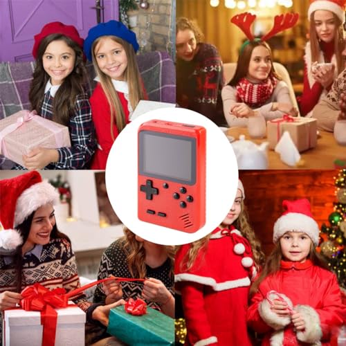 Fiotasy Kids Handheld Games Console with 400 Classic Retro Games, Portable Mini Handheld Video Games Console for Boy Girl, Christmas Birthday Gift Present for Children Adult (Red)