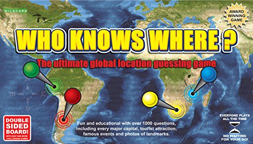 Wild Card Games Who Knows Where? - The Global Location Guessing Family Board Game