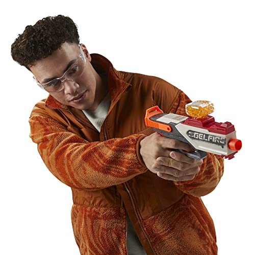 Nerf Pro Gelfire Legion Blaster, 300 Hydrated Gelfire Rounds, 130 Round Hopper, Spring Action, Eyewear