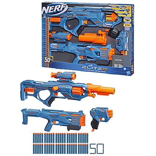 Nerf Elite Ultimate Blaster 3 Pack with 50 Darts, 1582451, 3 Blaster