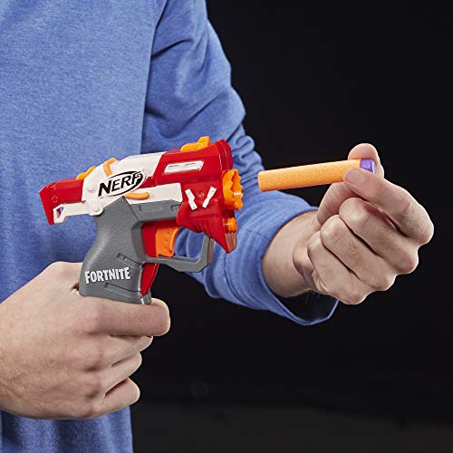 Nerf Fortnite TS MicroShots Dart-Firing Toy Blaster and 2 Official Elite Darts For Kids, Teens, Adults